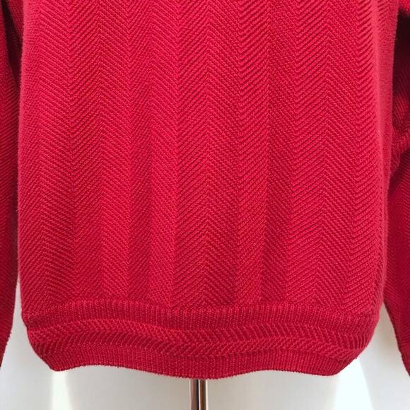 Chaps Ralph Lauren Vintage Red Hand Framed Sweater Men L - Picture 6 of 9